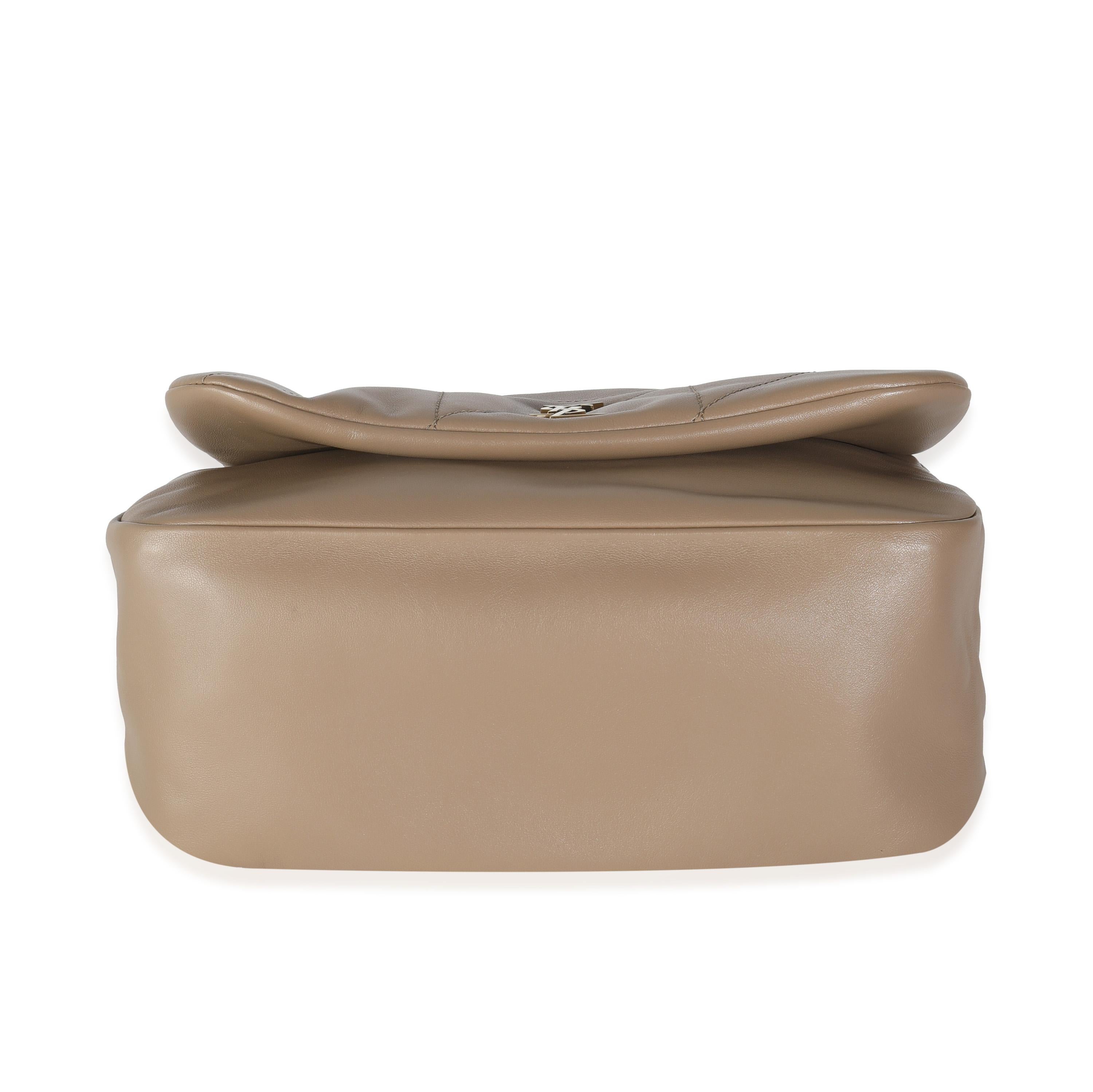 Saint Laurent Madder Brown Lambskin Matelasse Monogram Small Jamie 4.3 4