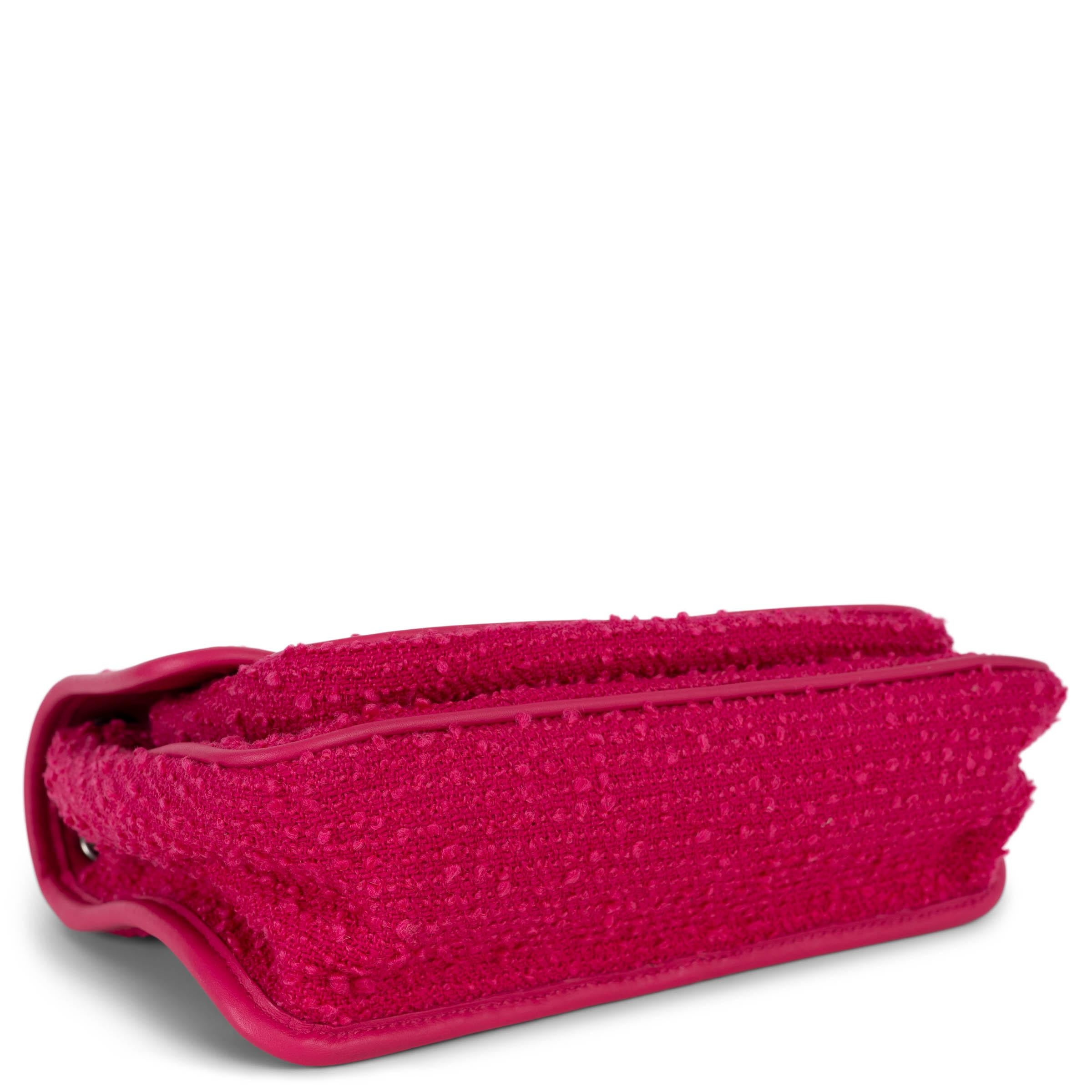 SAINT LAURENT Borsa a tracolla NIKI BABY in tweed rosa magenta 2022 In condizioni ottime in vendita a Zürich, CH
