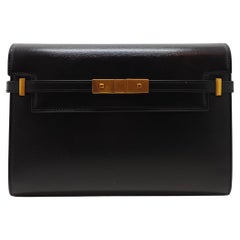 Saint Laurent Manhattan - Sac à bandoulière moyen en cuir dans sa boîte