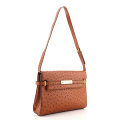 Saint Laurent Manhattan Shoulder Bag Ostrich Small