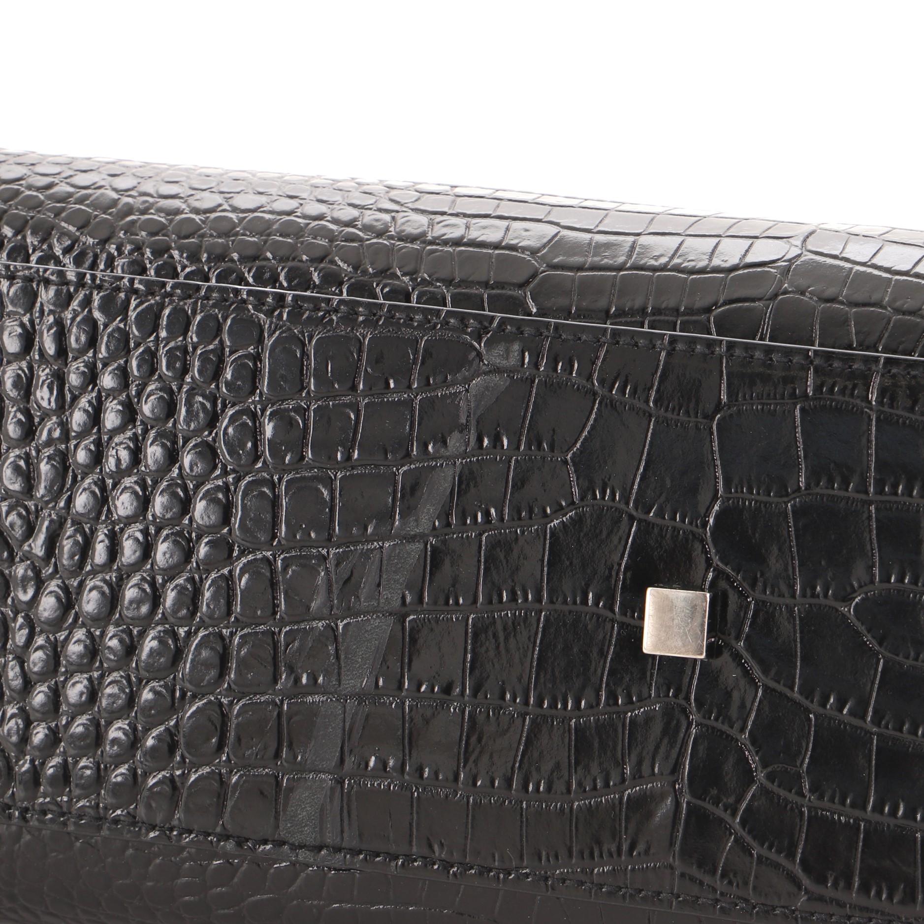 Women's or Men's Saint Laurent Manhattan Tote Crocodile Embossed Leather Small