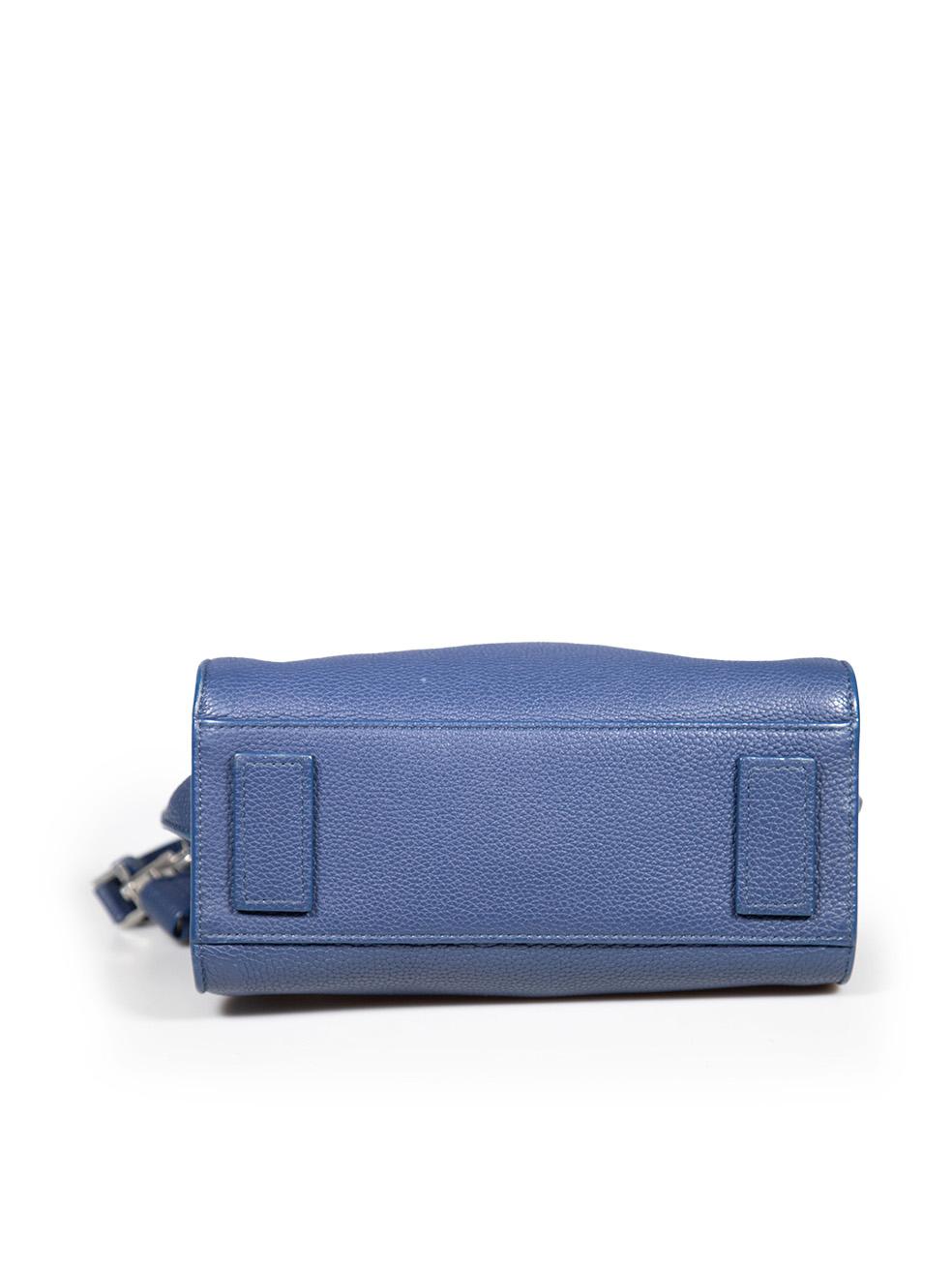 Saint Laurent Marine Grained Calfskin Baby Sac De Jour Bag In Excellent Condition In London, GB