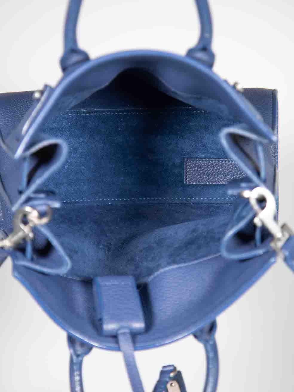 Women's Saint Laurent Marine Grained Calfskin Baby Sac De Jour Bag