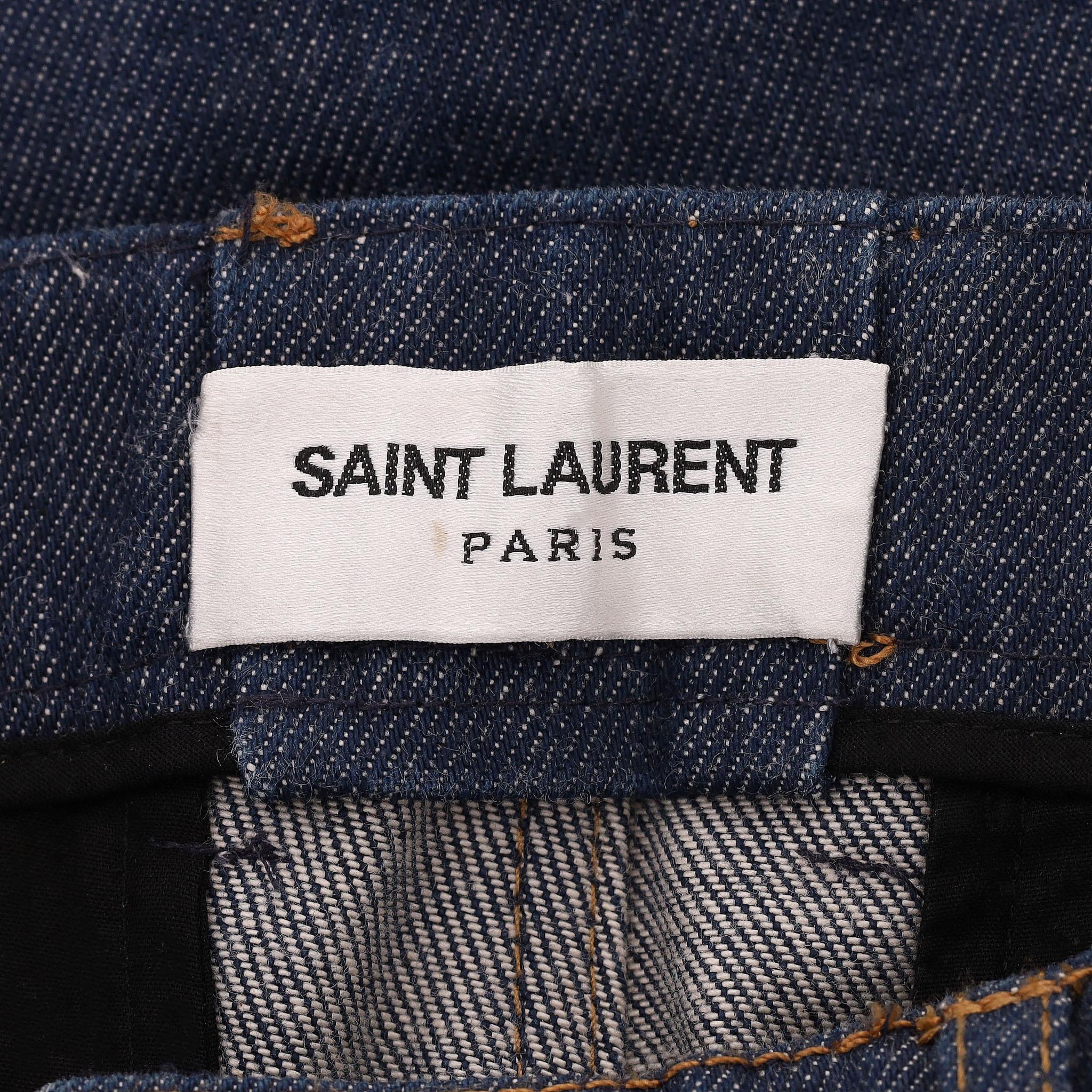 Saint Laurent - Veste et pantalon en jean assortis en vente 5