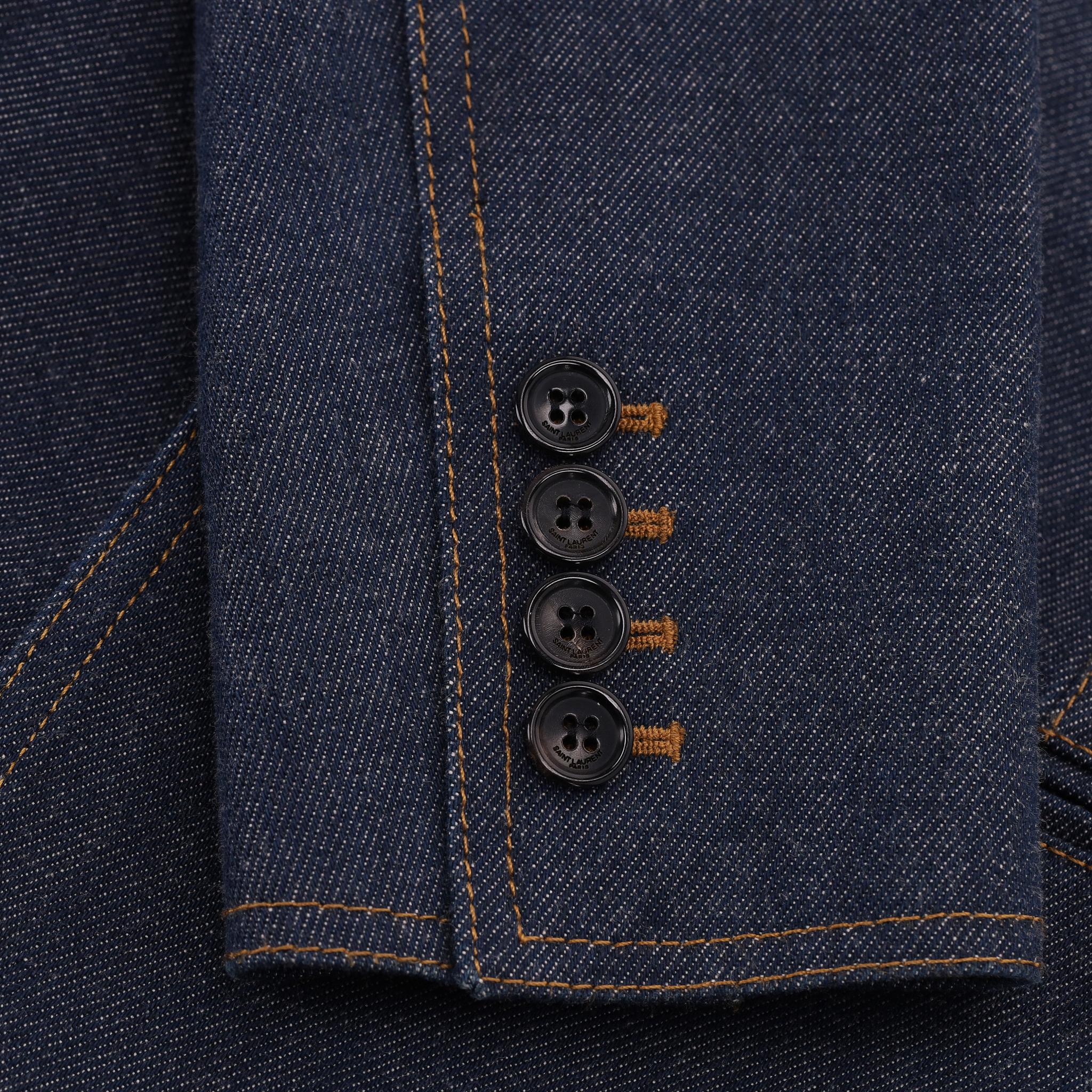 Saint Laurent - Veste et pantalon en jean assortis en vente 4