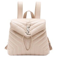 Saint Laurent Matelassé-Rindsleder-Rucksack „LouLou“ (klein)