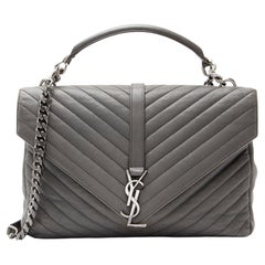 Saint Laurent Matelasse Calfskin Monogram College Large Shoulder Bag