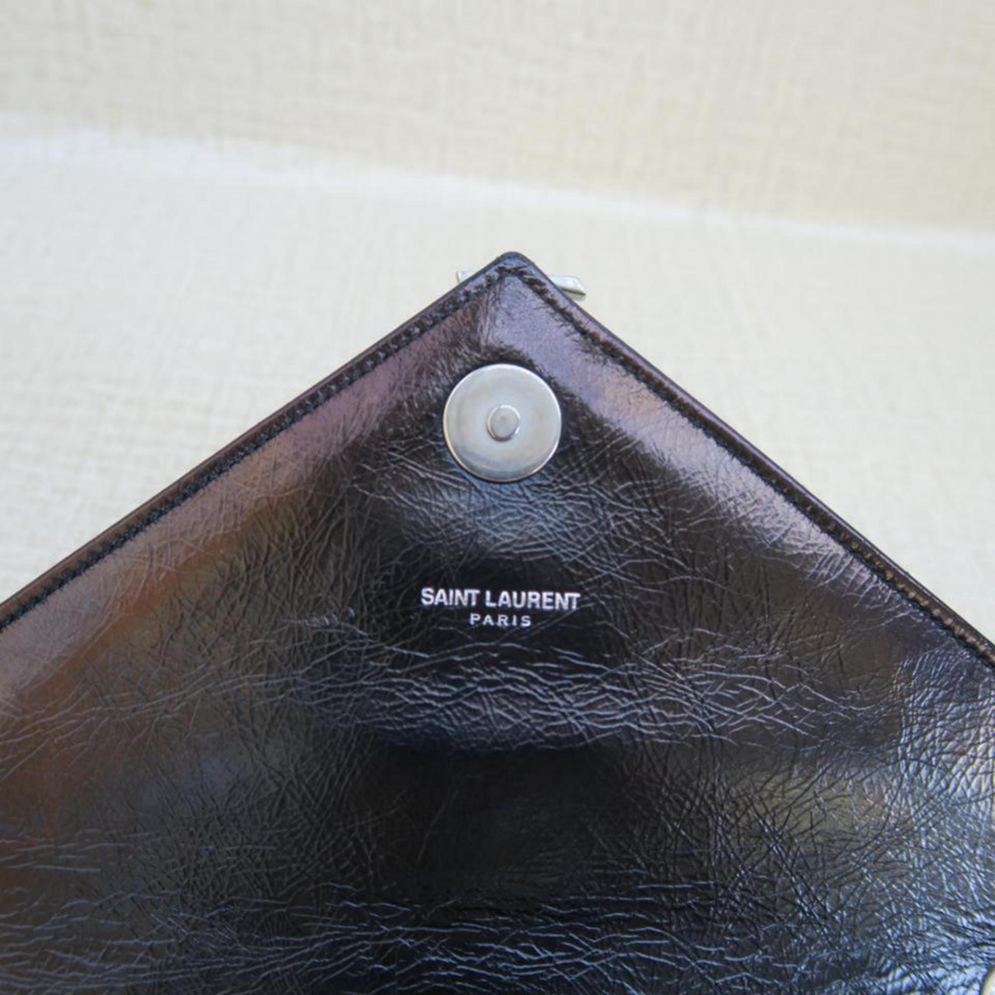 Saint Laurent Matelasse  College Monogram 2way Flap 868510 Black Shoulder Bag For Sale 7