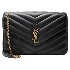 Saint Laurent Matelasse Lambskin Monogram LouLou Large NM Shoulder Bag