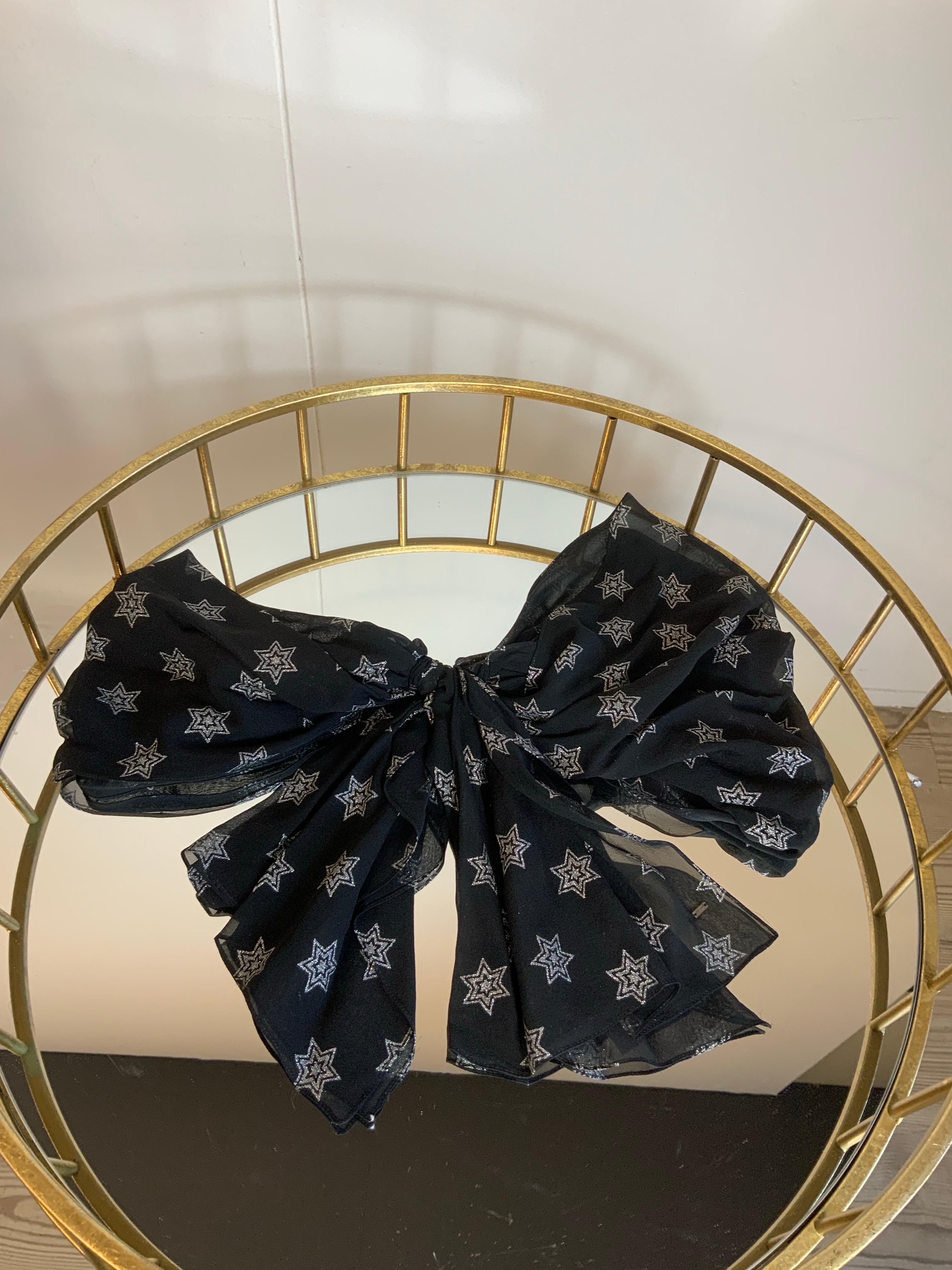 Black Saint Laurent Maxi stars Bow For Sale
