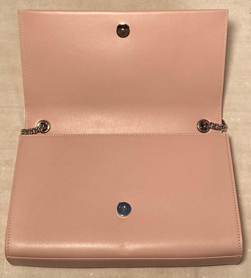 Brown Saint Laurent Medium Kate Monogram Tassel Bag in Pale Pink