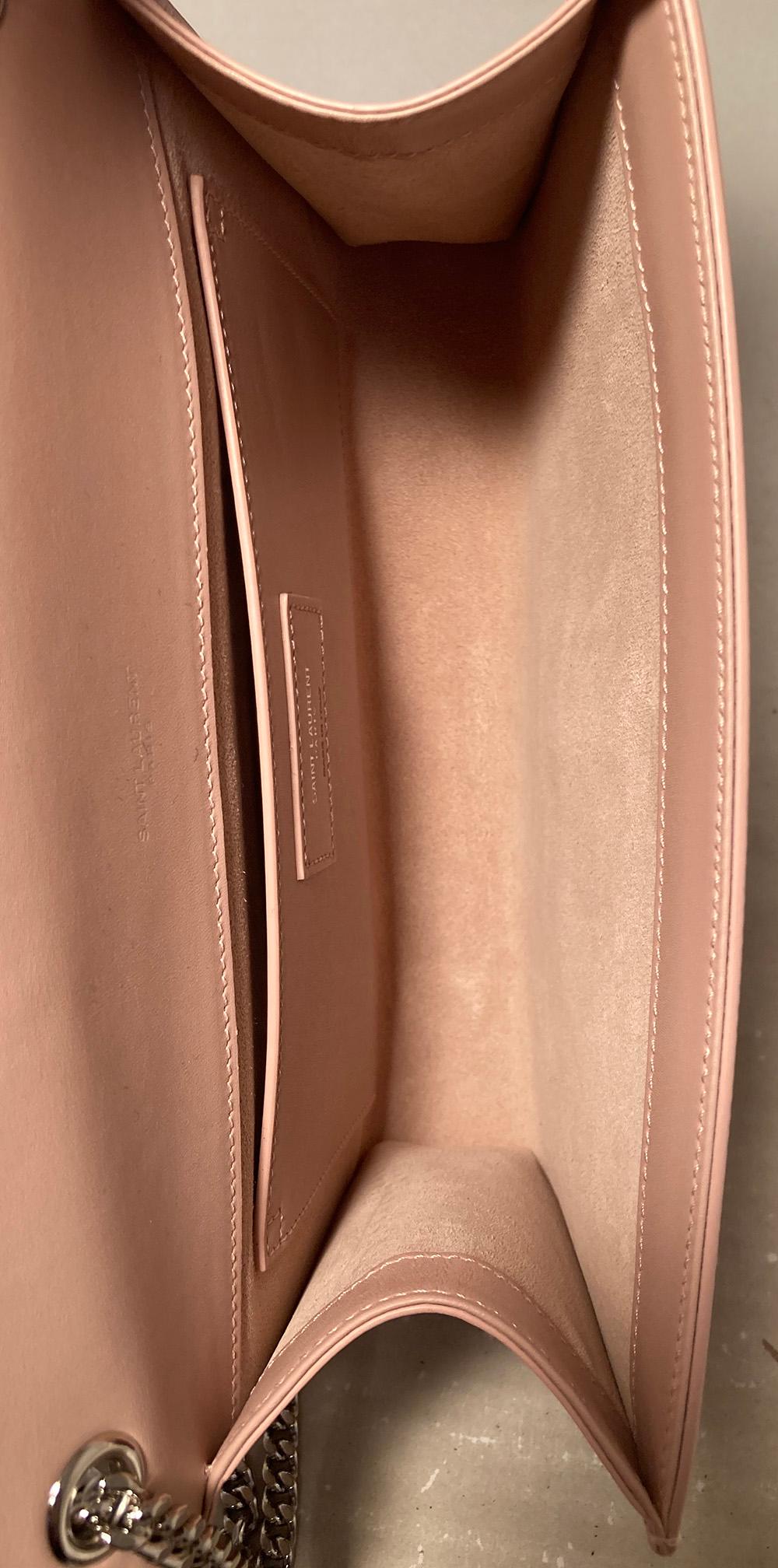 Saint Laurent Medium Kate Monogram Tassel Bag in Pale Pink In New Condition In Philadelphia, PA