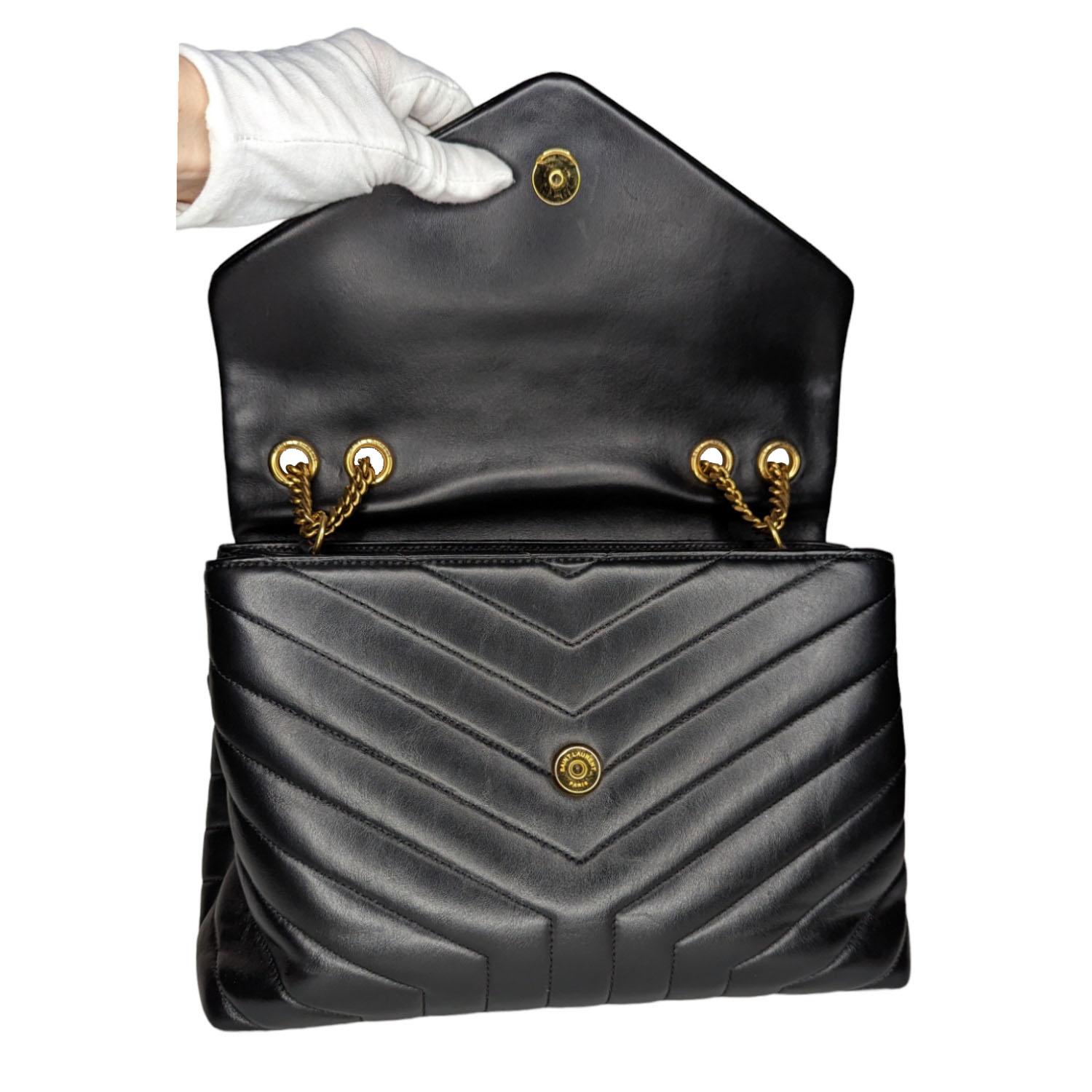 Women's Saint Laurent Medium Loulou Matelassé Leather Shoulder Bag