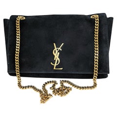 Saint Laurent Medium Reversible Kate Suede, Smooth Leather Bag