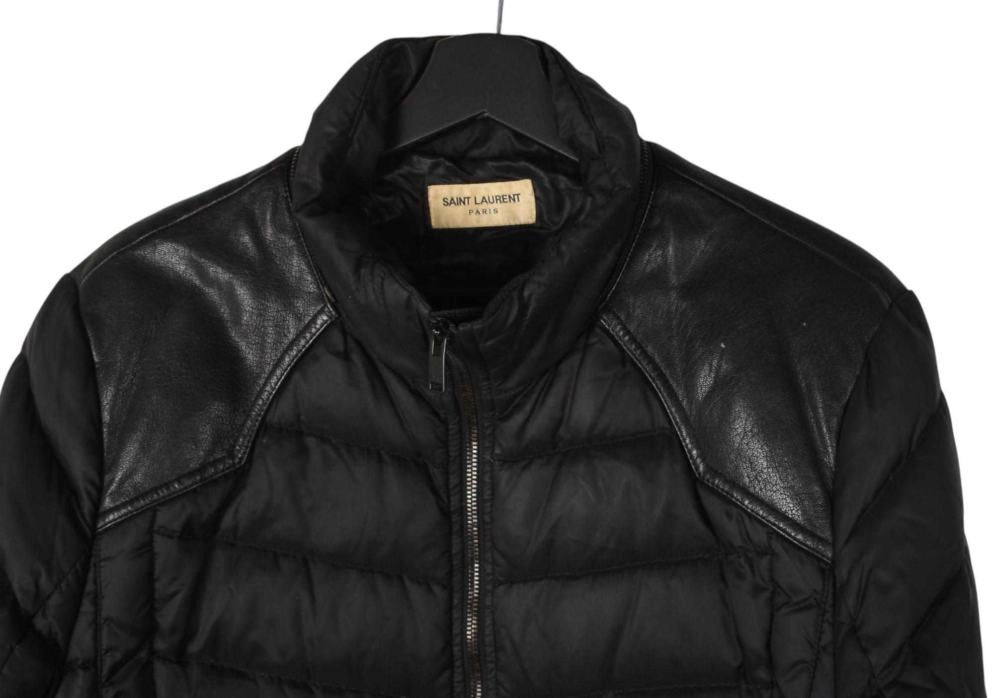 Check my other listings. Have many more designer clothes for sale. Open to any offers.
Item for sale is 100% genuine Saint Laurent Real Down Leather Details Men Jacket, S1418, VIKE7
Color: black
(An actual color may a bit vary due to individual