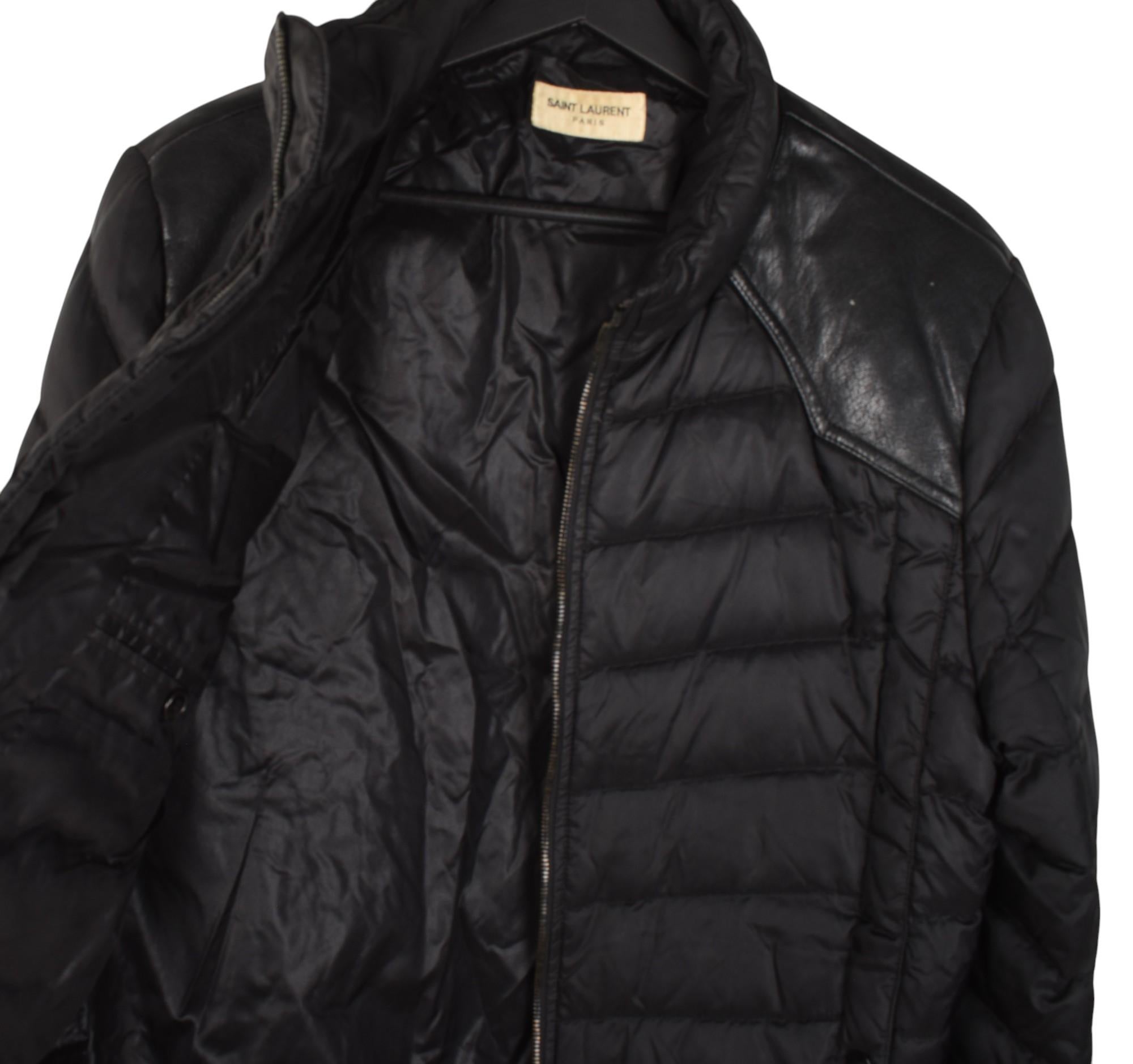 Saint Laurent Men Jacket Real Down Leather App Size IT48/M, S1418 en vente 1