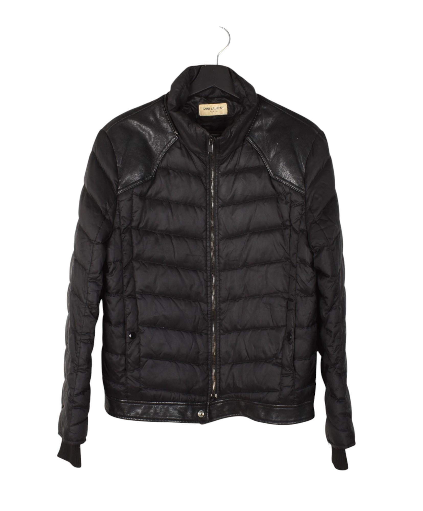 Saint Laurent Men Jacket Real Down Leather App Size IT48/M, S1418 en vente
