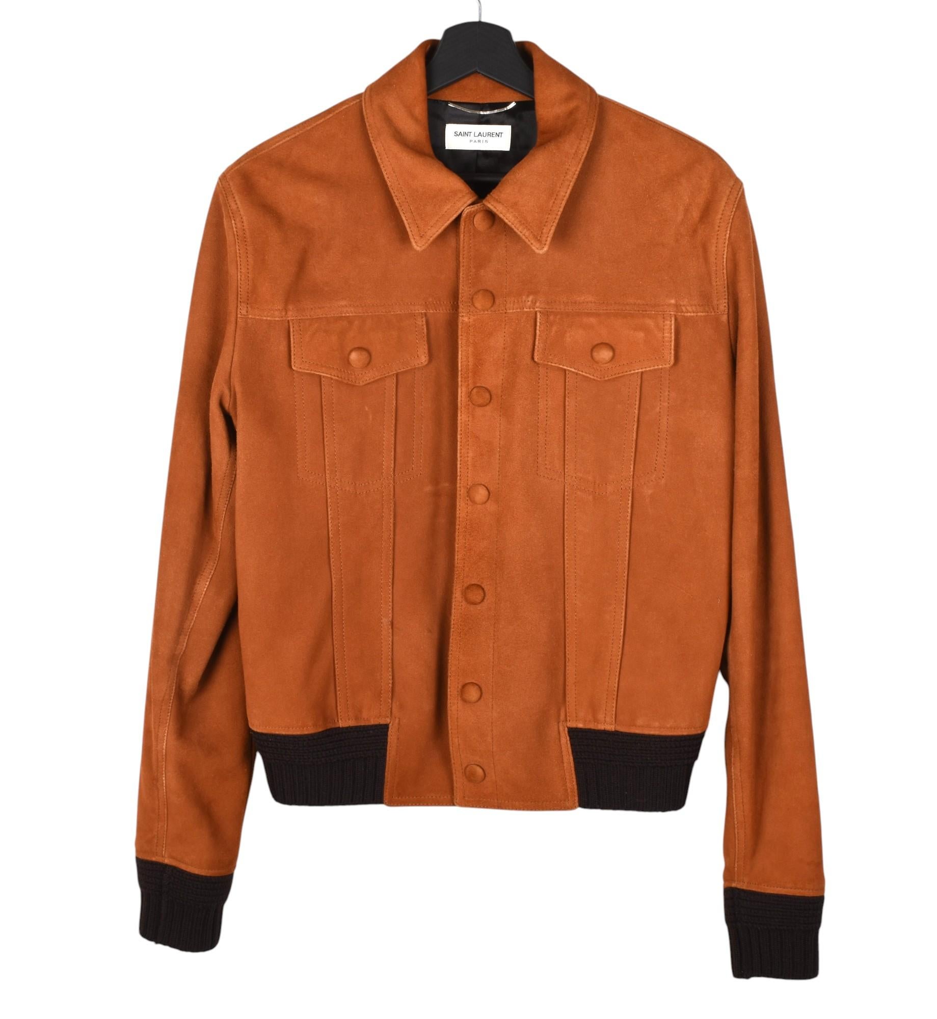 Saint Laurent Uomo Giacca in pelle scamosciata Taglia IT48-M, S1392