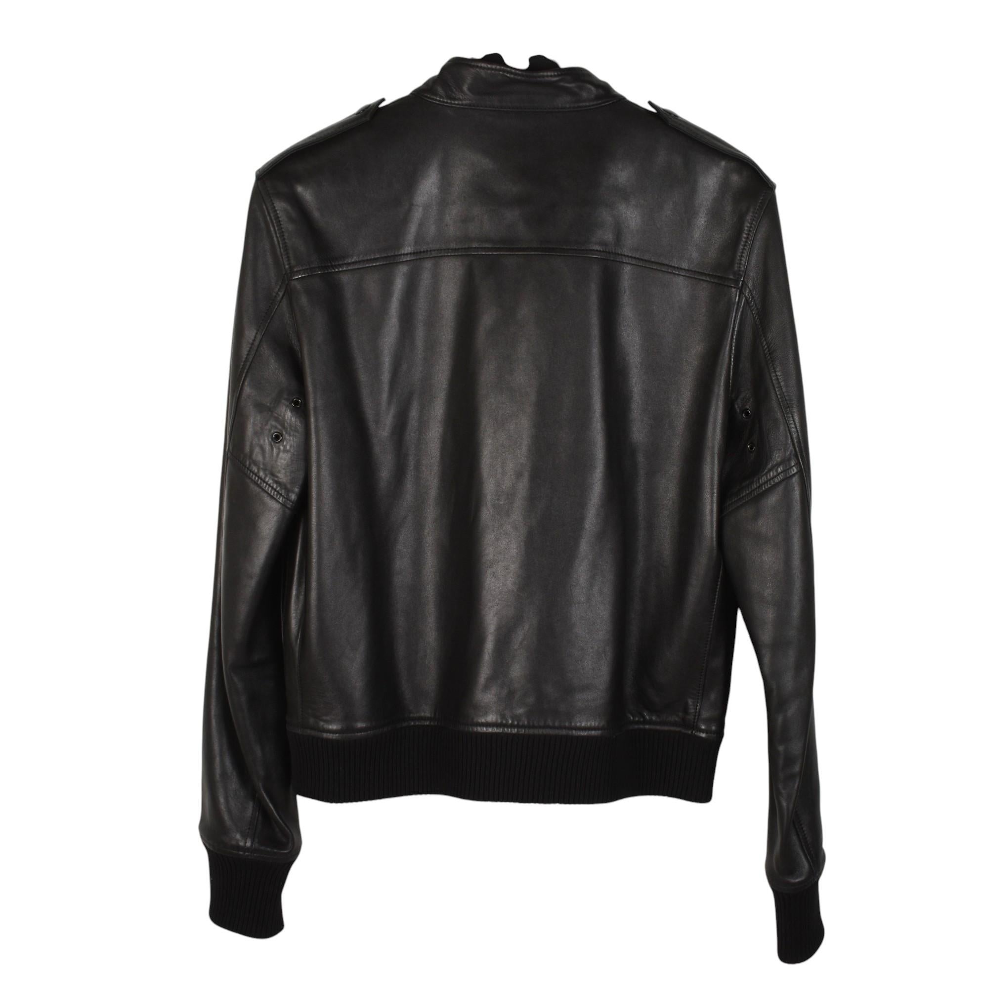 Saint Laurent Uomo Giacca in pelle Bomber Taglia IT52 - M.L.A., S1407 In condizioni ottime in vendita a Kaunas, LT