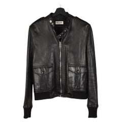 Saint Laurent Chaqueta de piel para hombre Bomber Talla IT52 - M/L, S1407
