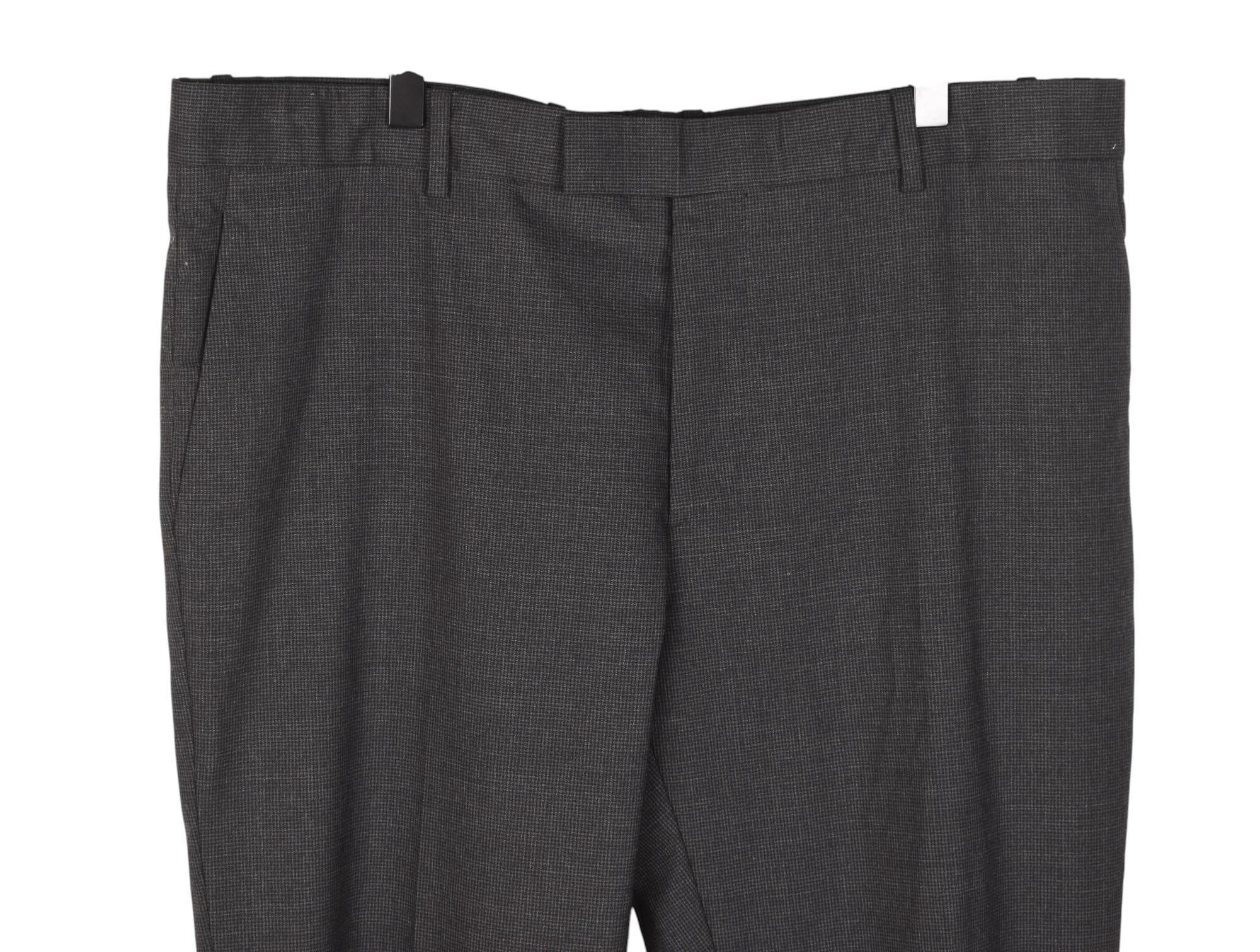 Nero Saint Laurent Men Pants Check Wool Formal Size IT54/L, S1416 in vendita