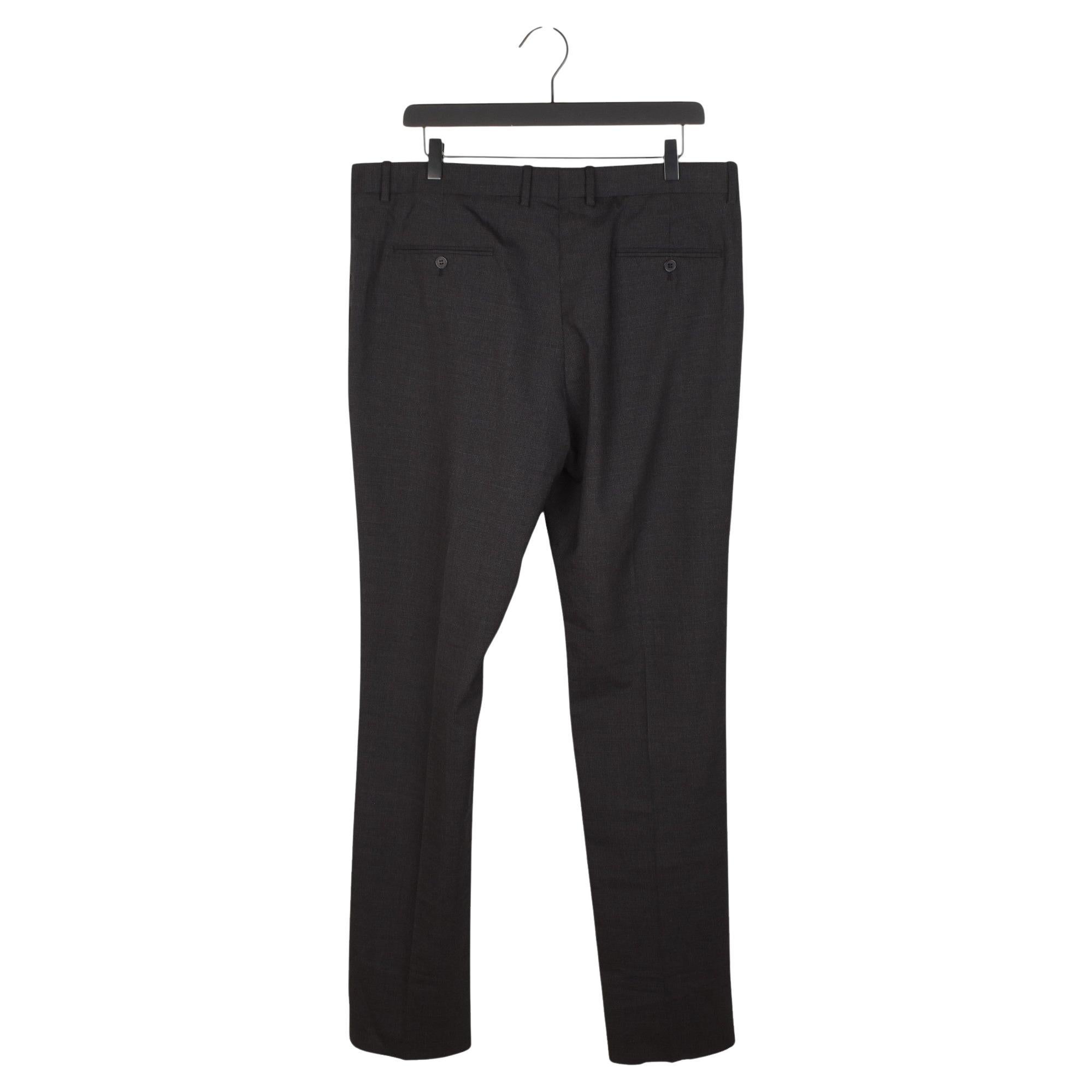 Saint Laurent Men Pants Check Wool Formal Size IT54/L, S1416 in vendita