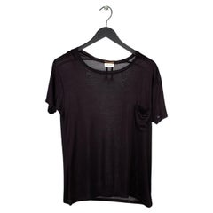 Saint Laurent - T-shirt d'été pour hommes See trough crew col fin, taille M