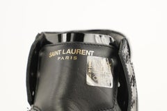 Saint Laurent Men's 43 Patent Signature Court Classic High Top Sneaker 2YSL128