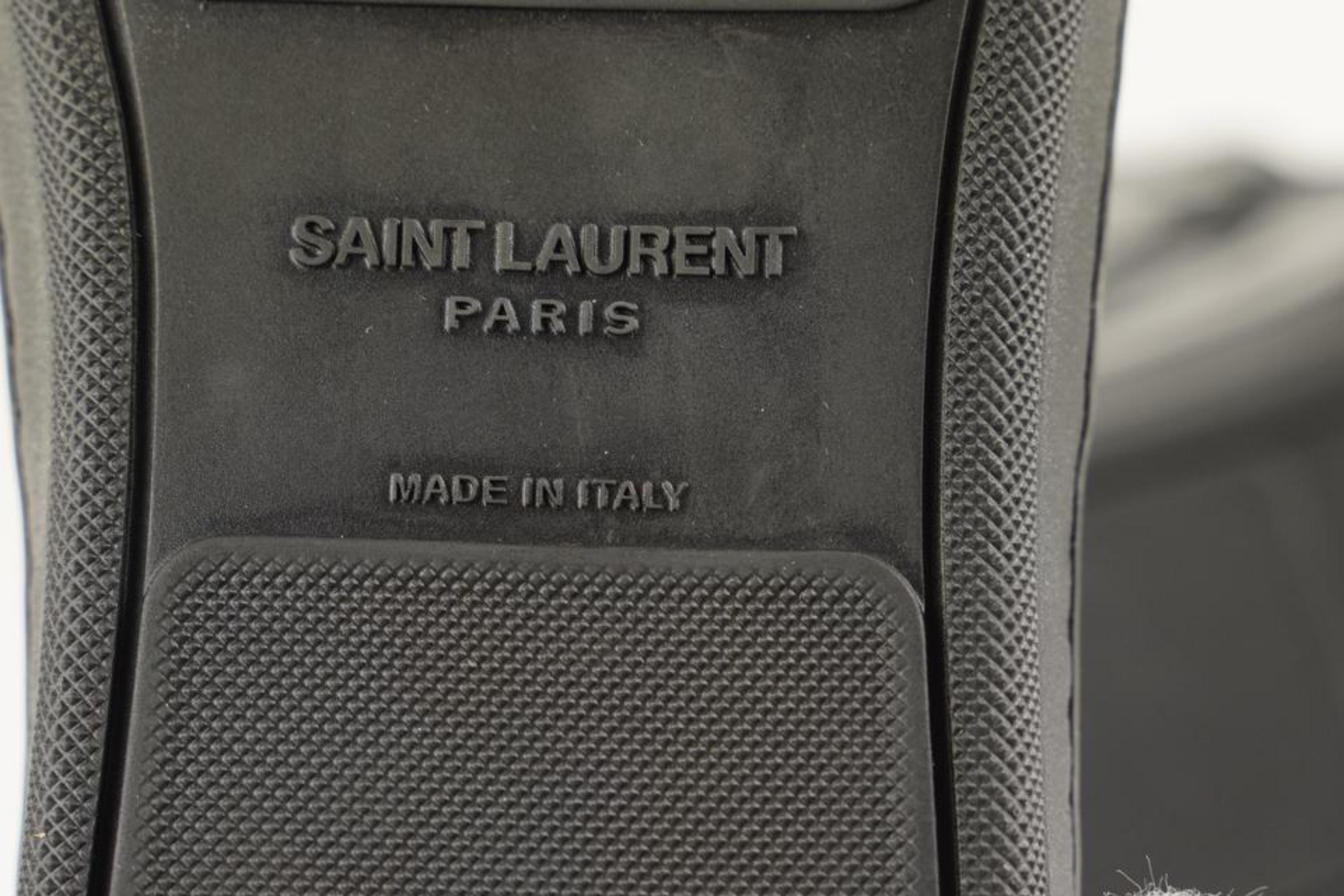 Saint Laurent Men's 43 Patent Signature Court Classic High Top Sneaker 2YSL128 1