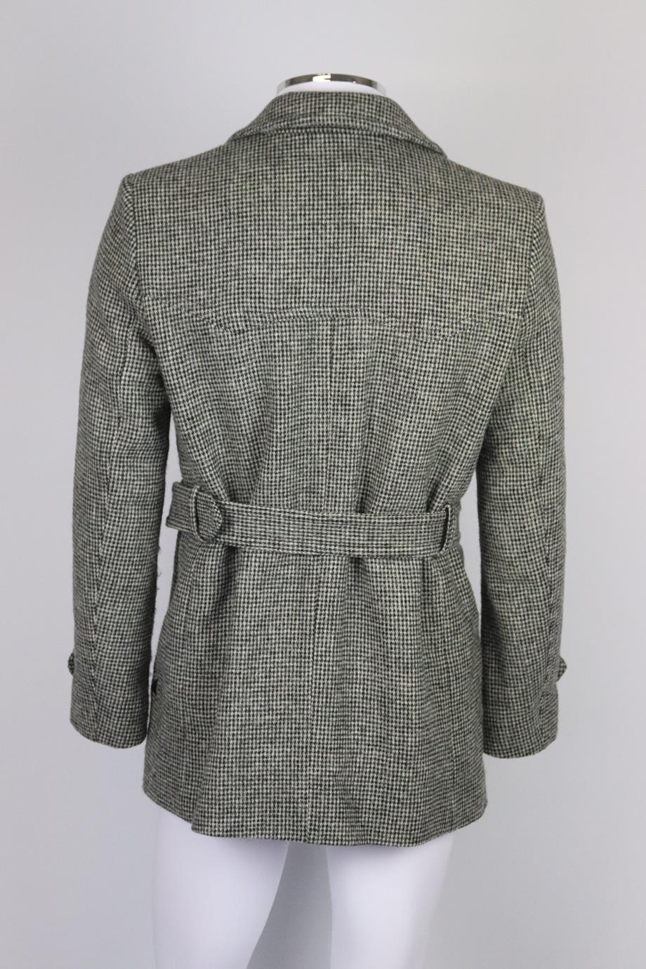 Gray Saint Laurent Men's Belted Double Breasted Wool Jacket It 50 Uk/us Chest 40