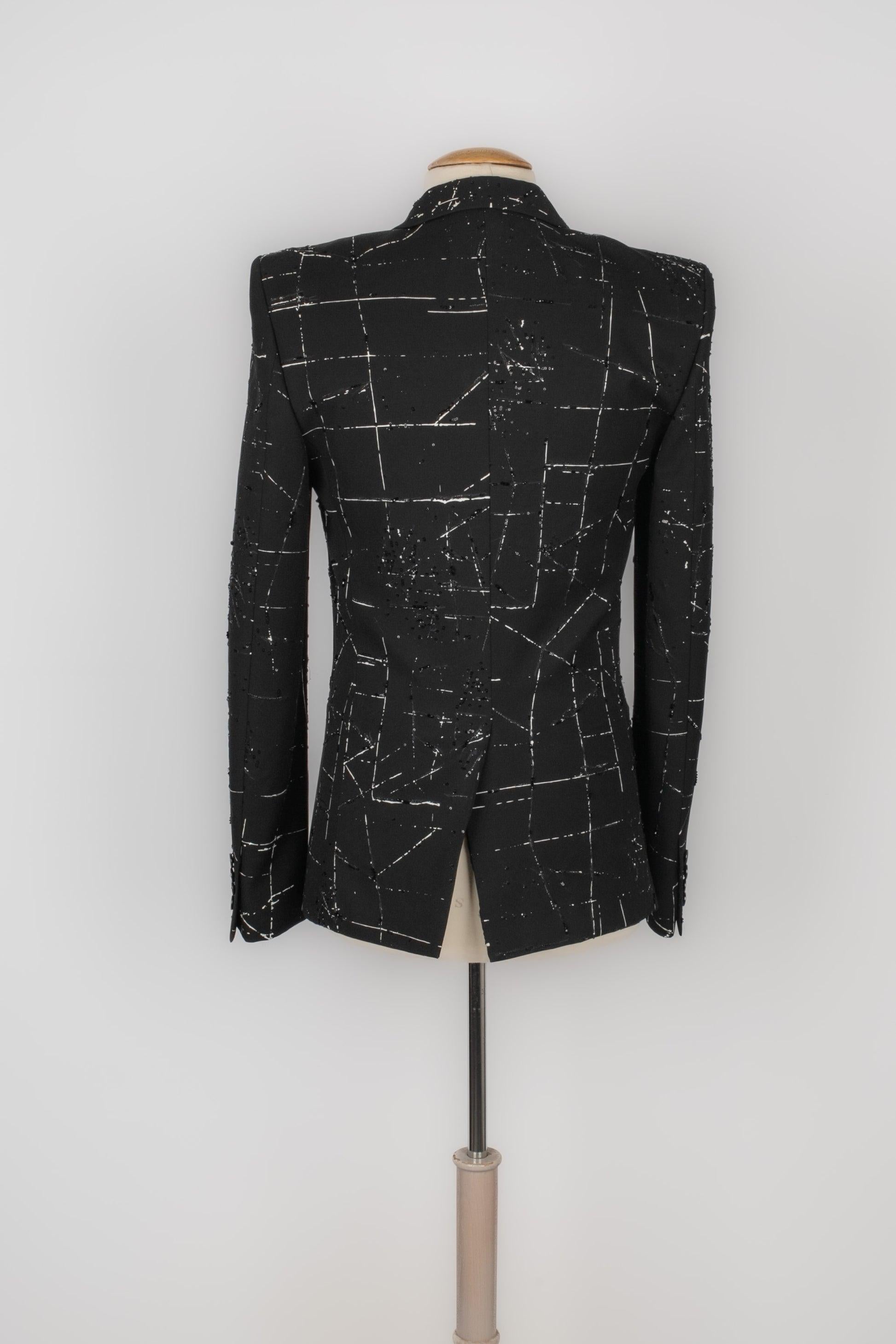 Saint Laurent Men's Black Suit Jacket In Excellent Condition For Sale In SAINT-OUEN-SUR-SEINE, FR