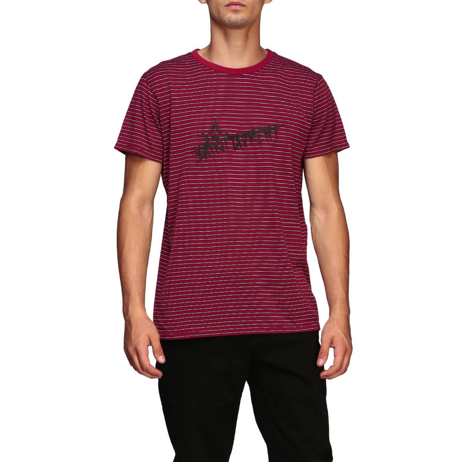 Saint laurent red striped t shirt Clearance