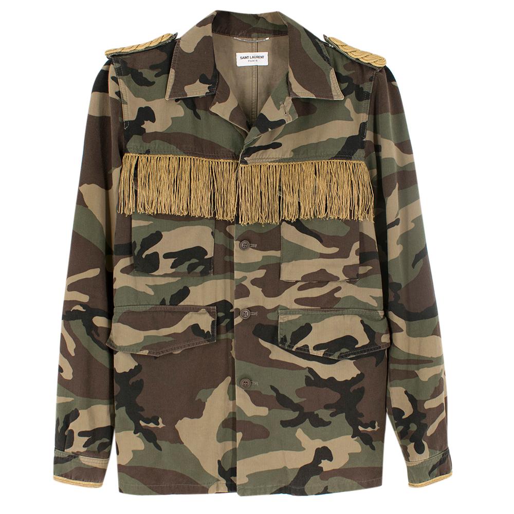 saint laurent camo jacket men