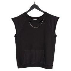 Saint Laurent Men's Grey Black Cotton Vest Size M for Layering