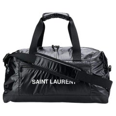 Saint Laurent Mens NUXX Ripstop Black Nylon Duffel Bag / Travel Bag