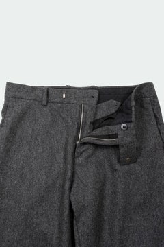 Pantalon en flanelle de laine Saint Laurent pour homme, coupe ajustée, gris, taille IT46 S/M