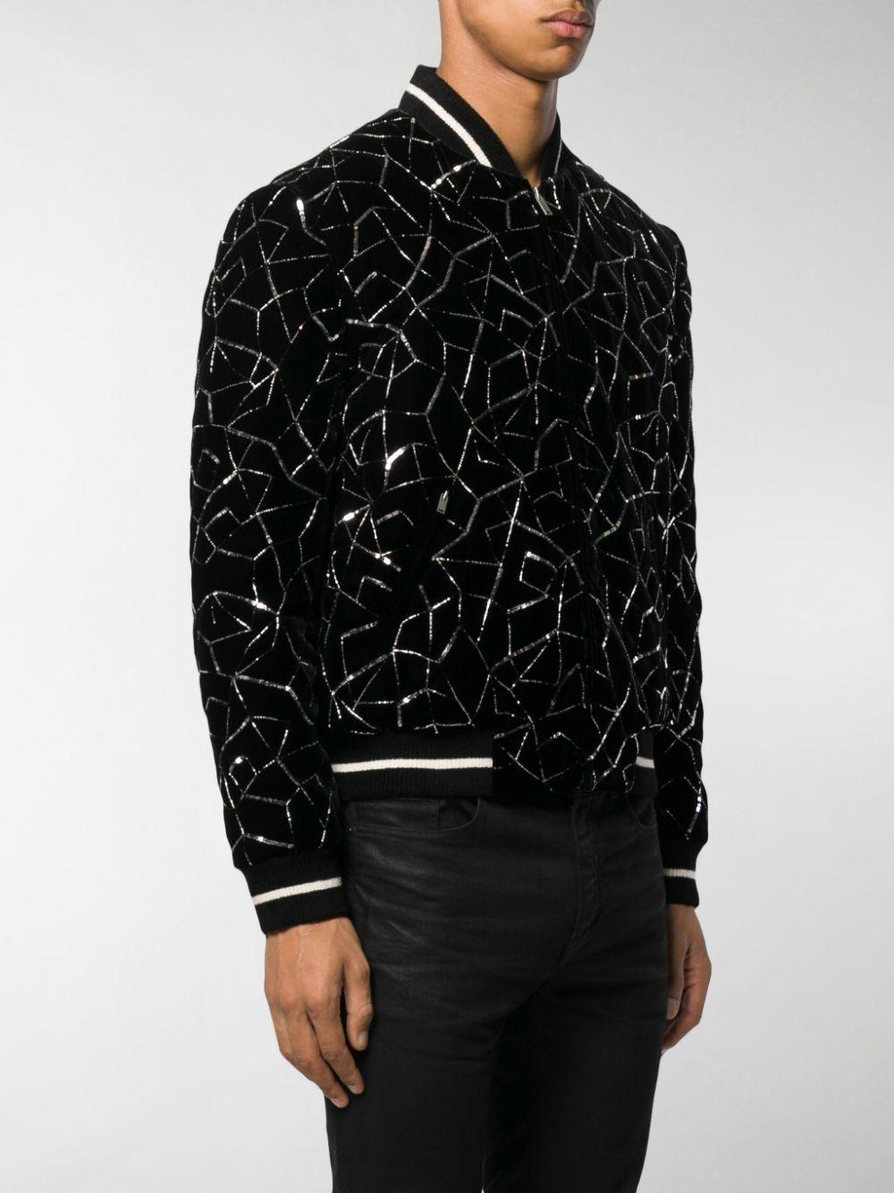 Saint laurent teddy varsity jacket hot sale
