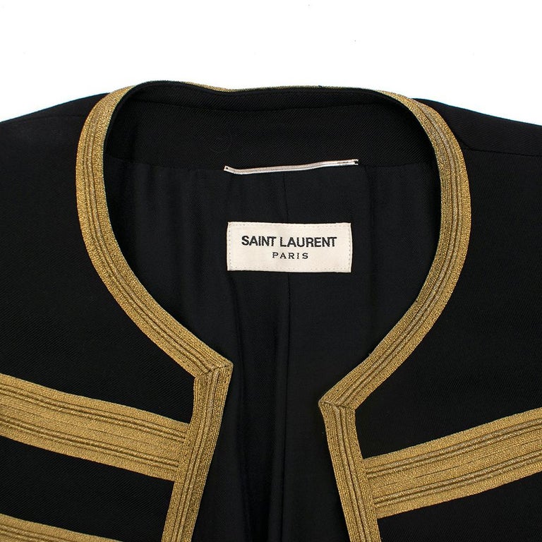 Saint Laurent Men's Wool Embroidered Officer Jacket SIZE 46 at 1stDibs |  saint laurent officer jacket, saint laurent mens jacket, yves saint laurent  mens jacket