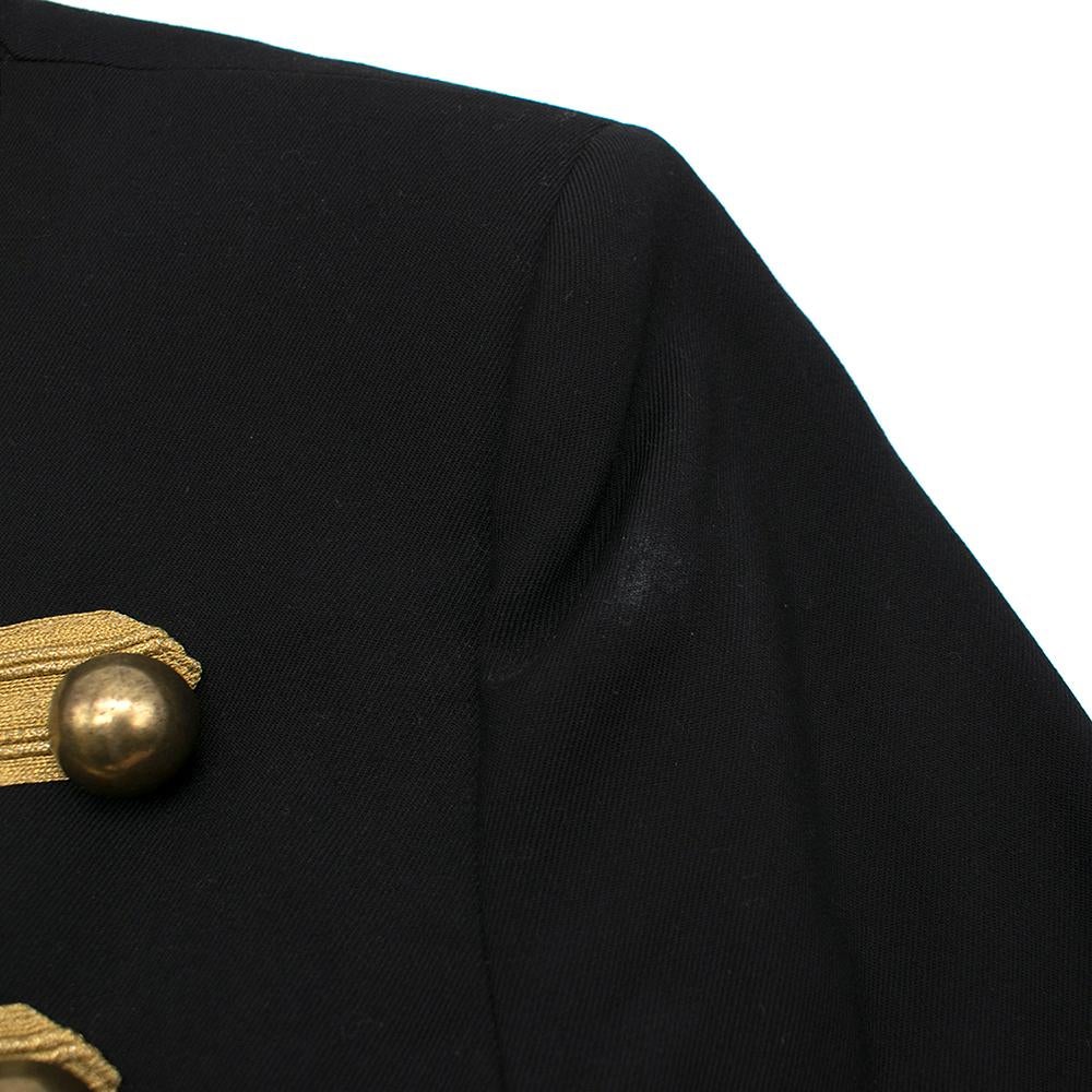 Saint Laurent Men's Wool Embroidered Officer Jacket SIZE 46 1