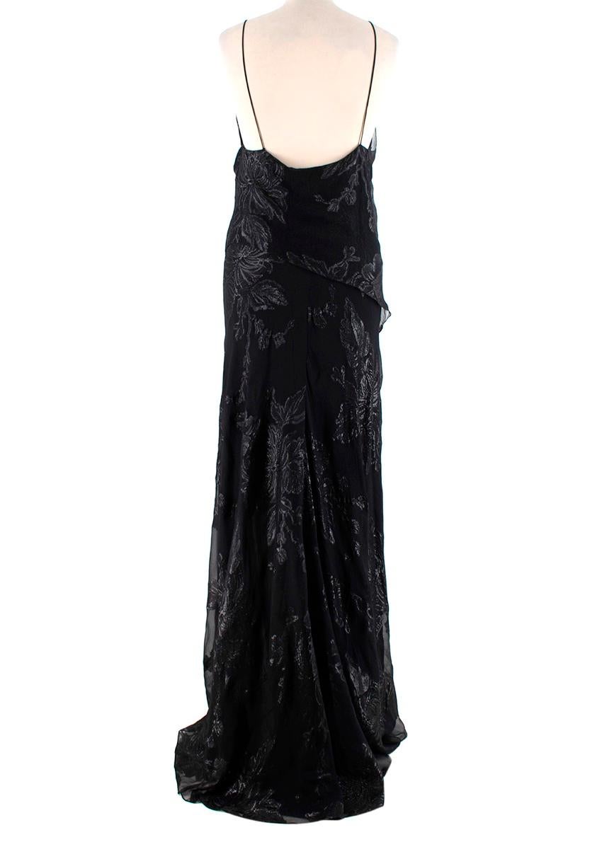 metallic black gown