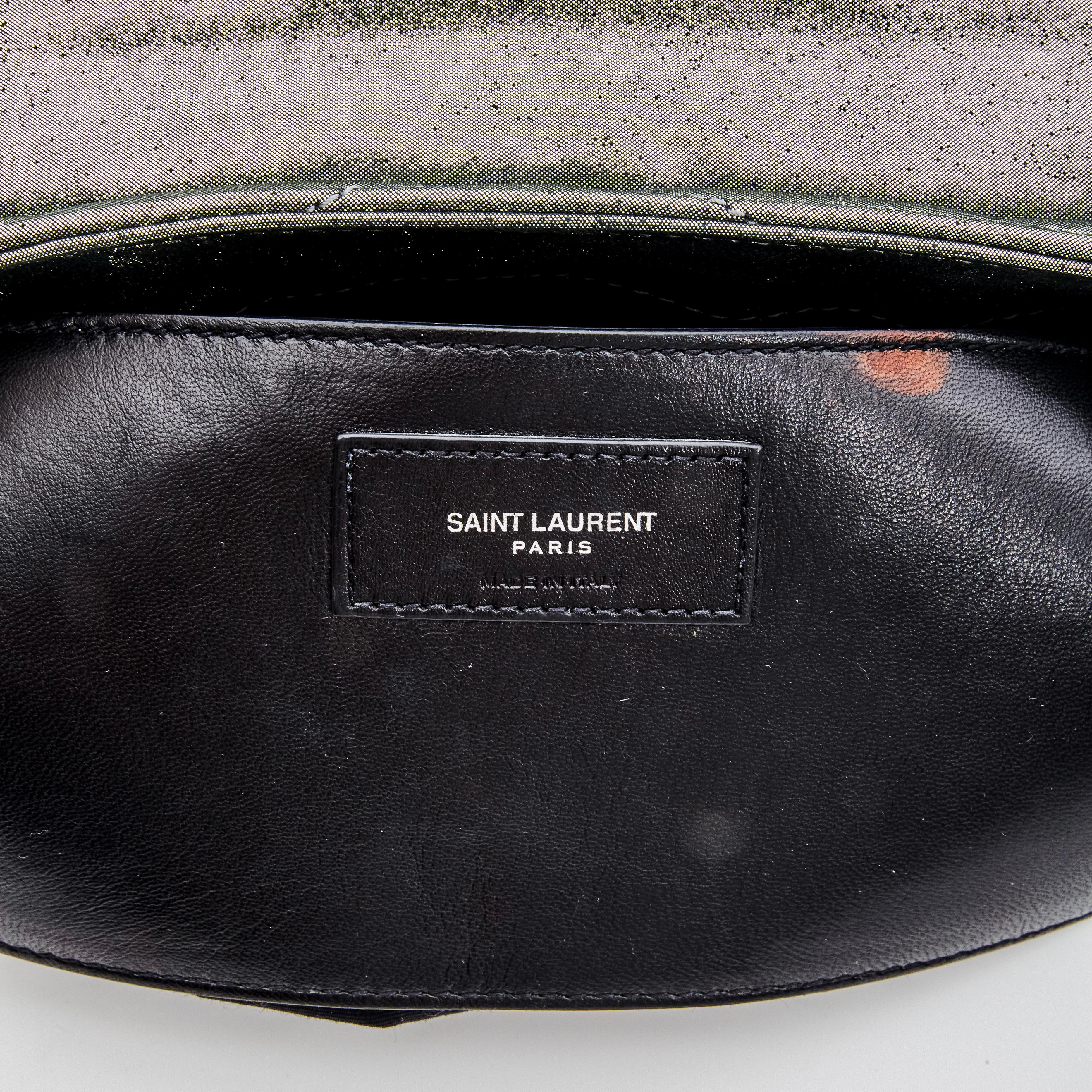 Saint Laurent Borsa Lou piccola in pelle di vitello metallizzata Y Matelasse Monogram (464676) 1