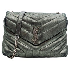 Saint Laurent Metallic Kleine Lou lou Tasche aus Kalbsleder Y Matelasse mit Monogramm (464676)