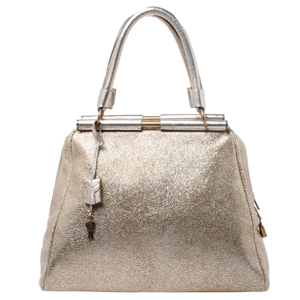 metallic tote handbags