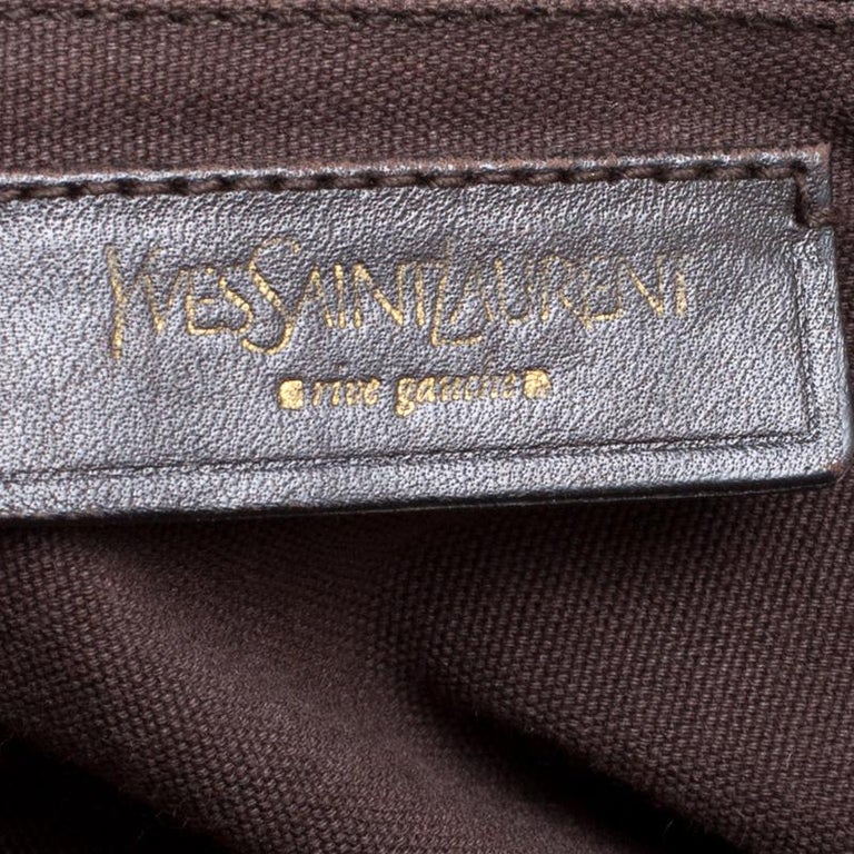 Saint Laurent Metallic Gold Leather Medium Majorelle Tote Bag For Sale