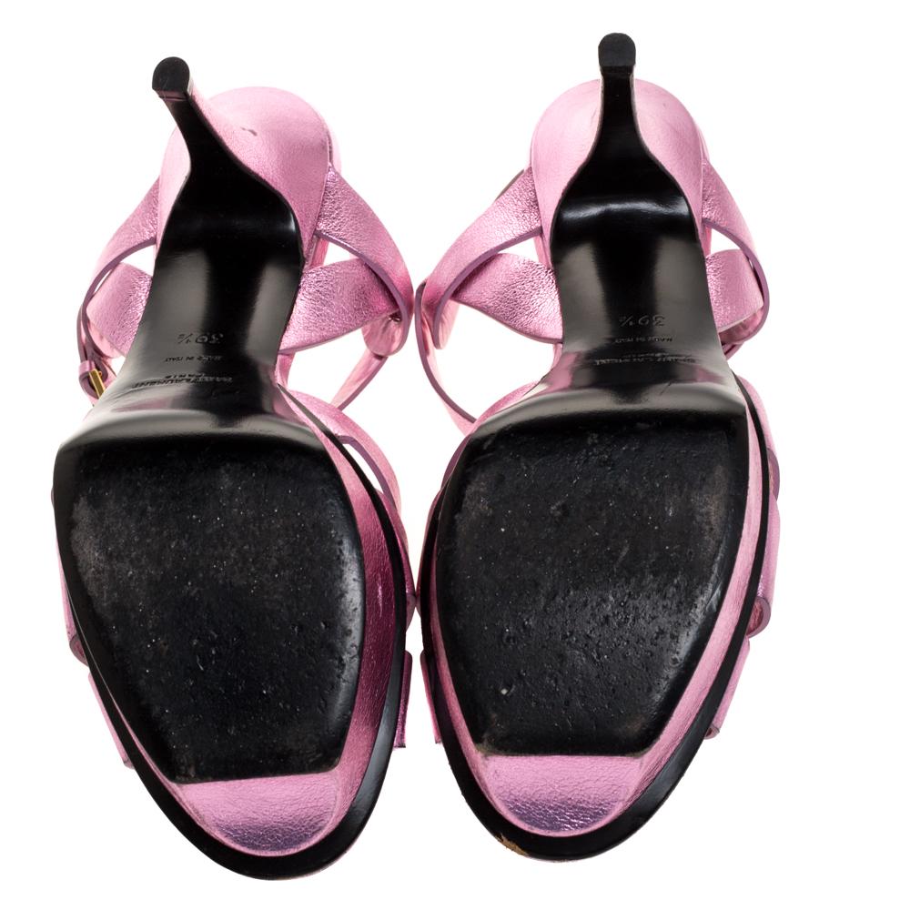 metallic pink sandals