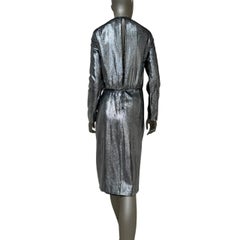 Saint Laurent Metallic bedrucktes Midikleid - Größe 38