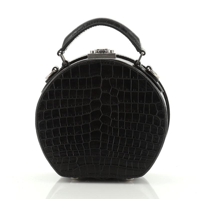 saint laurent paris mini toy shopping in crocodile-embossed leather