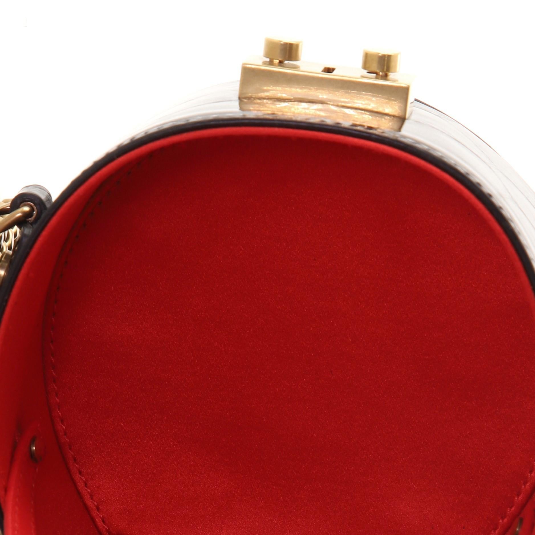 Women's or Men's Saint Laurent Mica Hatbox Bag Crocodile Embossed Patent Mini