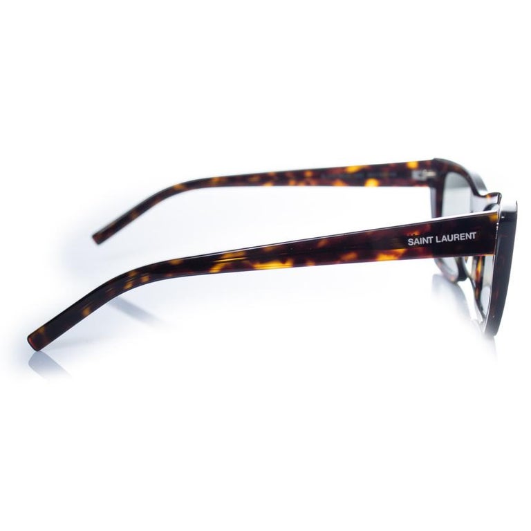 Saint Laurent, Mica tortoise sunglasses in brown For Sale at  display picture 3