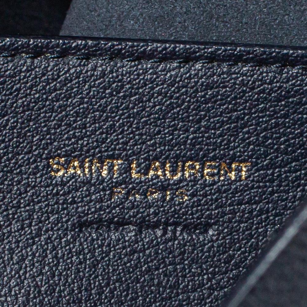 Saint Laurent Midnight Blue Leather E/W Shopper Tote 9